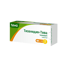 Купить Тизанидин-Тева таблетки 4 мг 30 шт цена