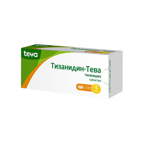 Тизанидин-Тева таблетки 4 мг 30 шт