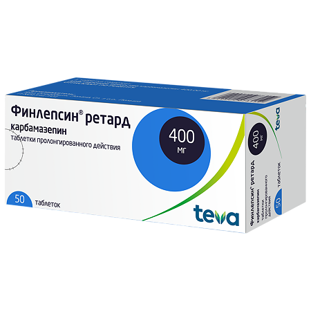 Финлепсин ретард таблетки пролонг действия 400 мг 50 шт