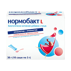 Купить Нормобакт L порошок саше по 3 г 10 шт цена