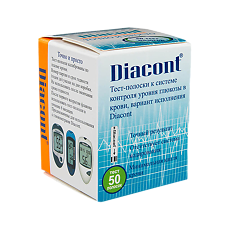 Изображение товара Diacont тест-полоски для глюкометра 50 шт