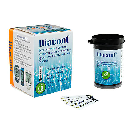 Diacont тест-полоски для глюкометра, 50 шт
