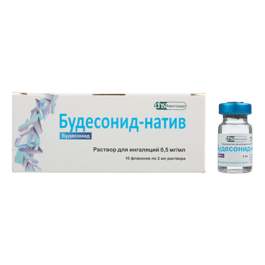Будесонид-Натив раствор для ингаляций 0,5 мг/мл 2 мл фл 10 шт -  .