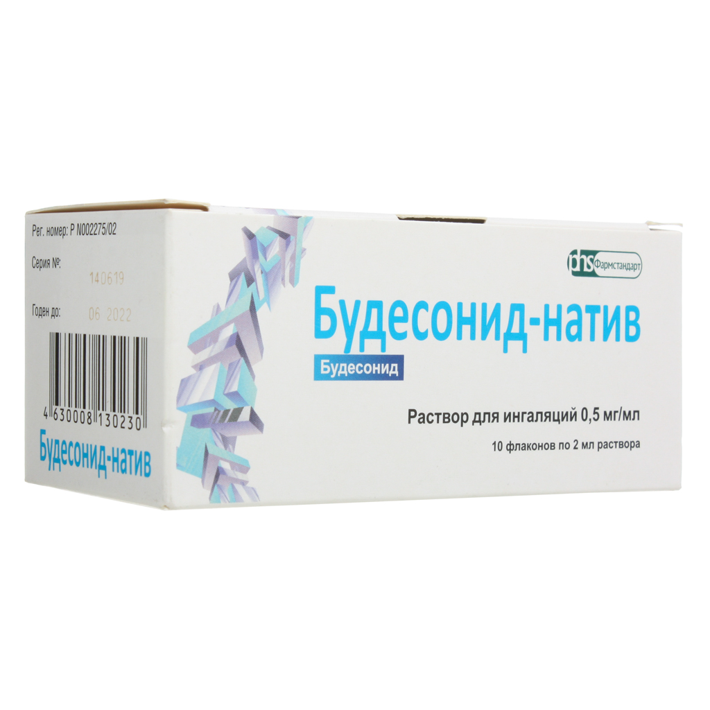 Будесонид-Натив раствор для ингаляций 0,5 мг/мл 2 мл фл 10 шт -  .