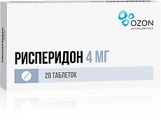 Изображение товара Рисперидон таблетки покрыт.плен.об. 4 мг 20 шт