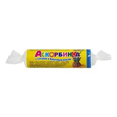 Купить Аскорбинка с сахаром крутка ананас таблетки массой 2,9 г 10 шт цена
