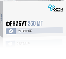 Купить Фенибут таблетки 250 мг 20 шт цена