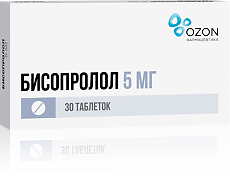 Купить Бисопролол таблетки покрыт.плен.об. 5 мг 30 шт цена