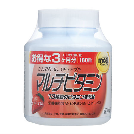 Orihiro Мультивитамины со вкусом клубники жевательные таблетки массой 1000 мг 180 шт