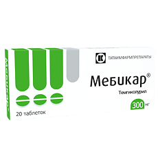 Купить Мебикар таблетки 300 мг 20 шт цена