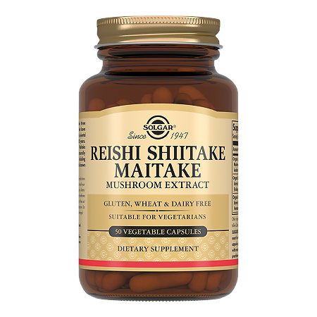 Изображение товара Solgar Экстракт грибов Рейши Шиитаке Мейтаке капсулы 505 мг 50 шт