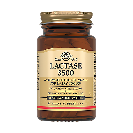 Solgar Лактаза 3500 / Lactase 3500 Chewable Wafers жевательные таблетки массой 1000 мг / 1075 мг 30 шт