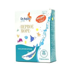 Купить Соль для ванны Dr.Aqua Первое море детская морская 450 г 1 шт цена