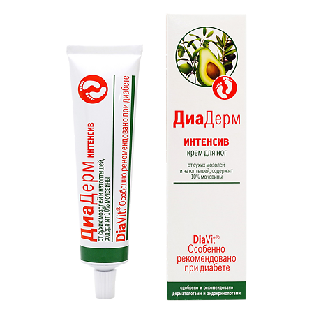 DiaVit Крем для ног DiaDerm интенсив при диабете туба 75 мл 1 шт