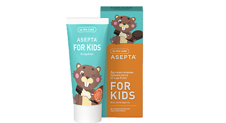 Изображение товара Асепта Kids зубная паста гелевая вкус тутти-фрутти с 4-8 лет 50 мл 1 шт