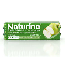 Купить Натурино / Naturino с витаминами и натуральным соком, яблоко пастилки массой 4,2 г 1 шт цена