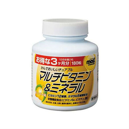 Orihiro Мультивитамины и минералы со вкусом манго жевательные таблетки массой 1000 мг 180 шт