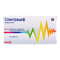 Купить Спектрацеф таблетки покрыт.плен.об. 200 мг 20 шт цена