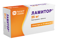 Изображение товара Ламитор таблетки 25 мг 30 шт