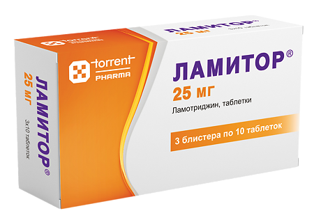 Ламитор таблетки 25 мг 30 шт