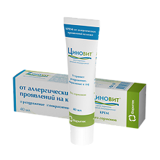 Купить Циновит Крем от аллергических проявлениях на коже 40 мл 1 шт цена