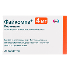 Изображение товара Файкомпа таблетки покрыт.плен.об. 4 мг 28 шт