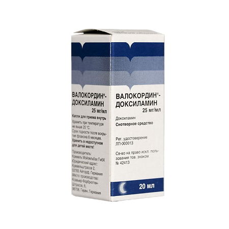 Валокордин-Доксиламин капли для приема внутрь 25 мг/мл 20 мл 1 шт