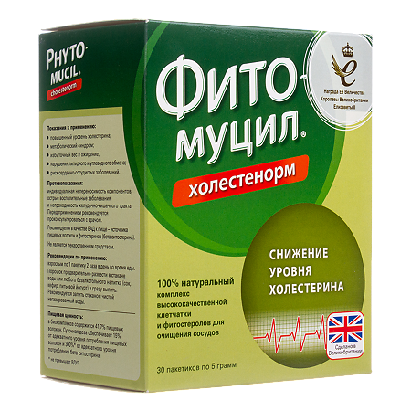 Фитомуцил Холестенорм порошок в пакетиках по 5 г 30 шт