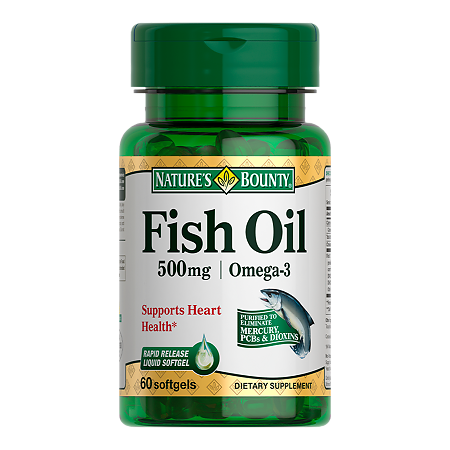 Nature's Bounty Fish Oil Omega-3 Рыбий Жир Омега-3 капсулы массой 710 мг 60 шт