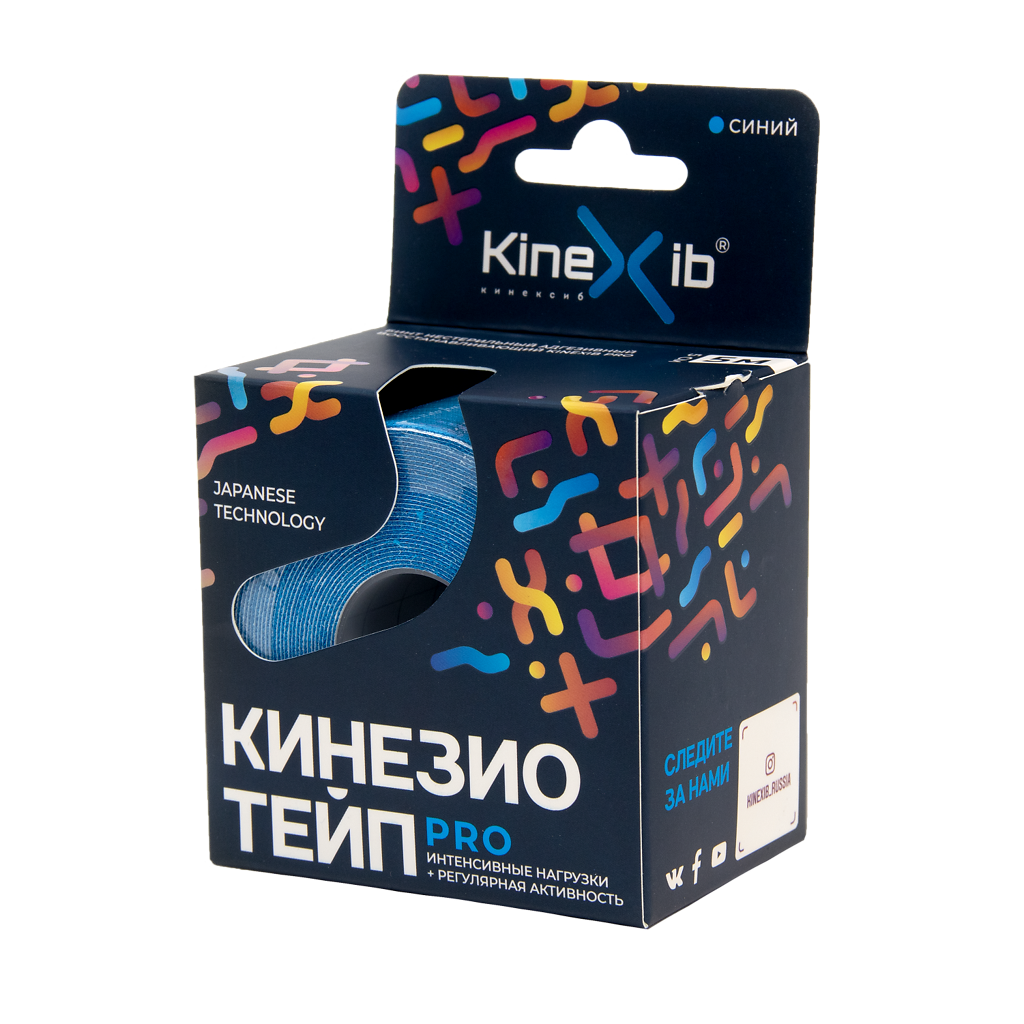 Кинезио-тейп Kinexib Pro синий 5 м х 5 см 1 шт