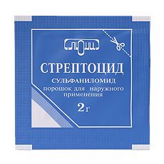 Купить Стрептоцид порошок для наружного применения 2 г 1 шт цена
