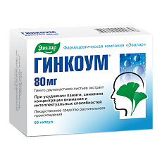 Купить Гинкоум капсулы 80 мг 60 шт цена