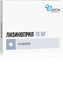 Купить Лизиноприл таблетки 10 мг 30 шт цена