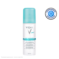 Купить Vichy Deodorants дезодорант-антиперспирант 48 ч спрей-аэрозоль против белых и желтых пятен 125 мл 1 шт цена