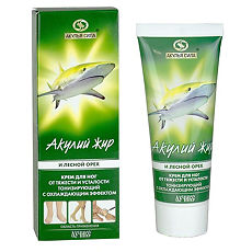 Купить Акулий жир и Лесной орех Крем для ног от тяжести и усталости тонизирующий с охлаждающим эффектом 75мл 1 шт цена