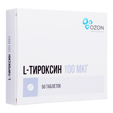 L-Тироксин таблетки 100 мкг 50 шт