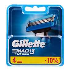 Изображение товара Gillette Mach 3 Turbo кассеты 4 шт