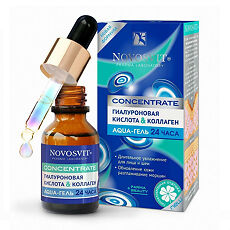Купить Novosvit Аква-гель гиалуроновая кислота & коллаген 25 мл 1 шт цена