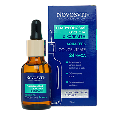 Купить Novosvit Аква-гель гиалуроновая кислота & коллаген 25 мл 1 шт цена