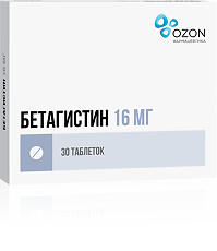 Изображение товара Бетагистин таблетки 16 мг 30 шт