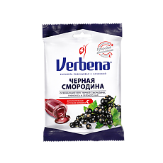 Изображение товара Вербена / Verbena Черная смородина карамель леденцовая с начинкой массой 3,2 г 1 уп