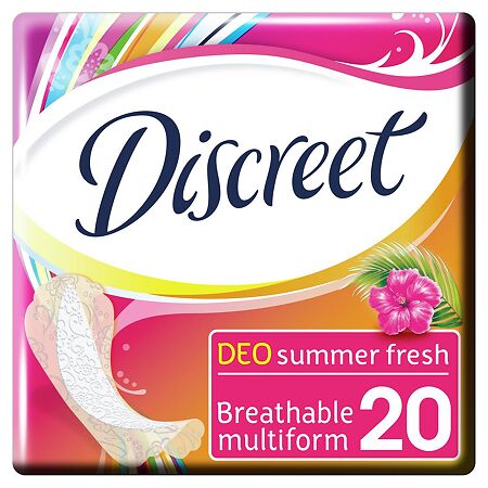 Discreet Deo Summer Fresh Multiform прокладки Летняя свежесть мультиформа 20 шт