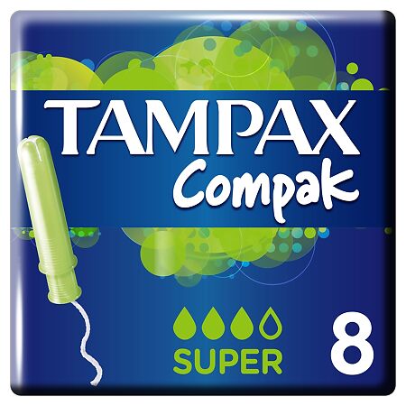 Tampax Тампоны Compak Super 8 шт