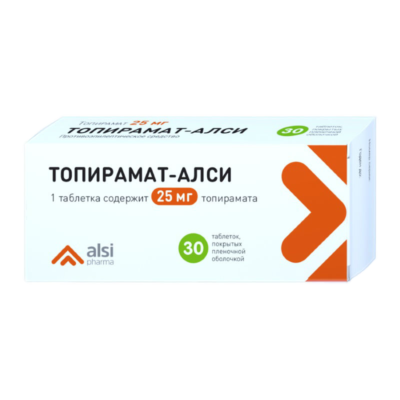 Топирамат-АЛСИ таблетки покрыт.плен.об. 25 мг 30 шт - , цена и .