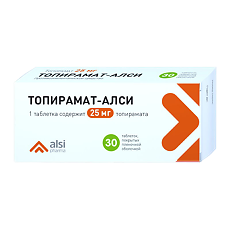 Изображение товара Топирамат-АЛСИ таблетки покрыт.плен.об. 25 мг 30 шт