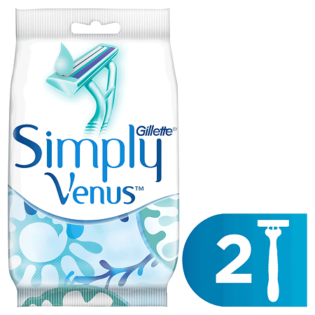 Gillette Venus 2 Simply Satin Care станки одноразовые для женщин 2 шт.