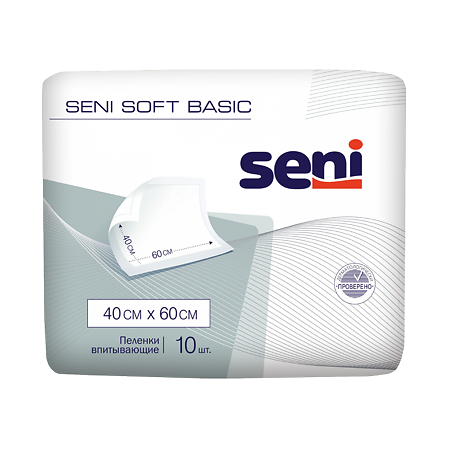 Seni Soft Basic простыни (пеленки) 40х60см 10 шт