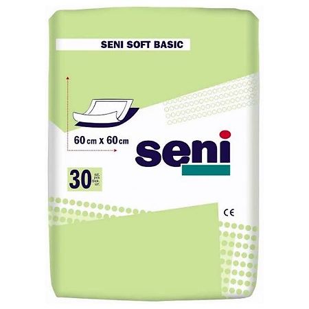 Seni Soft Basic простыни (пеленки) 60х60см 30 шт