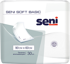 Изображение товара Seni Soft Basic простыни (пеленки) 90х60см 30 шт