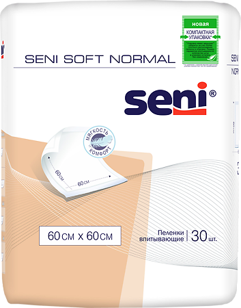 Seni Soft Normal простыни (пеленки) 60х60см 30 шт